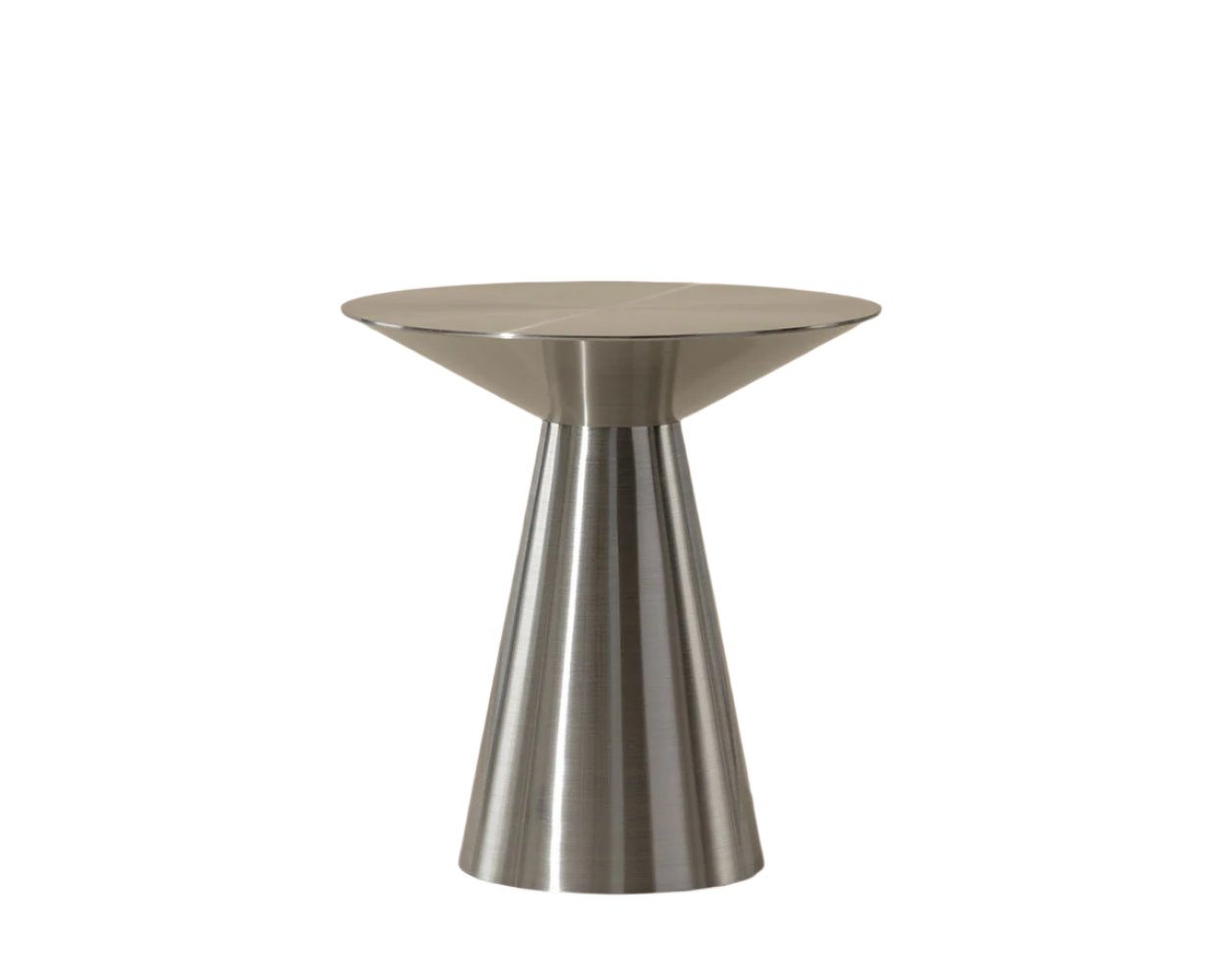 Carmel Stainless Steel Round End Table