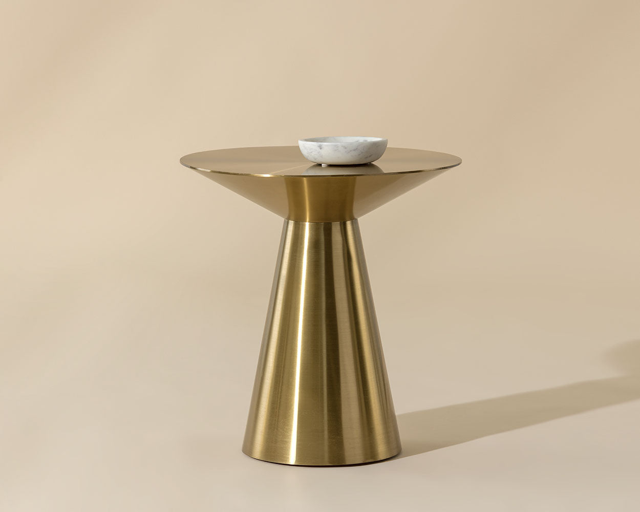 Carmel Stainless Steel Round End Table