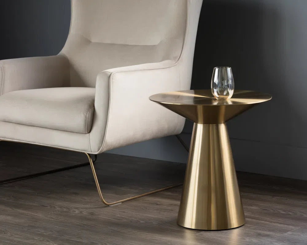 SUNPAN Carmel Stainless Steel Round End Table