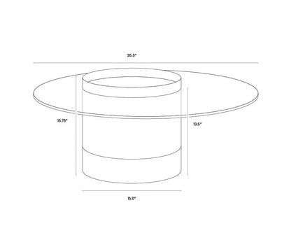 Haru Glass Topped Round Coffee Table