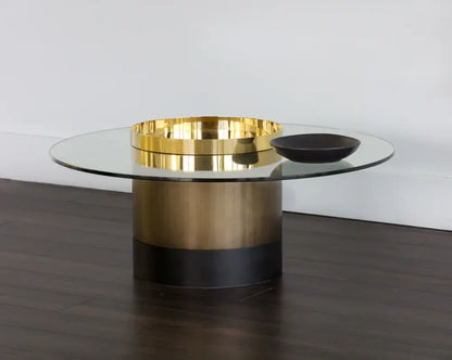 Haru Glass Topped Round Coffee Table