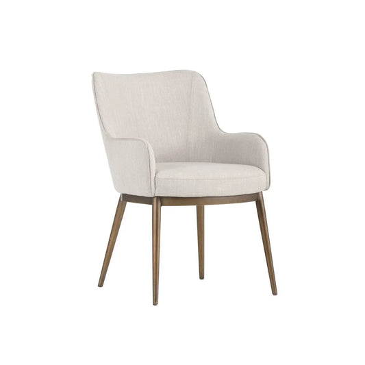 Franklin Leather Upholstered Modern Dining Armchair