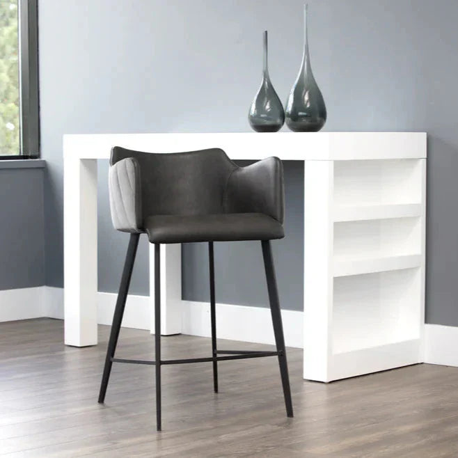 Griffin Leather Upholstered Modern Counter Stool