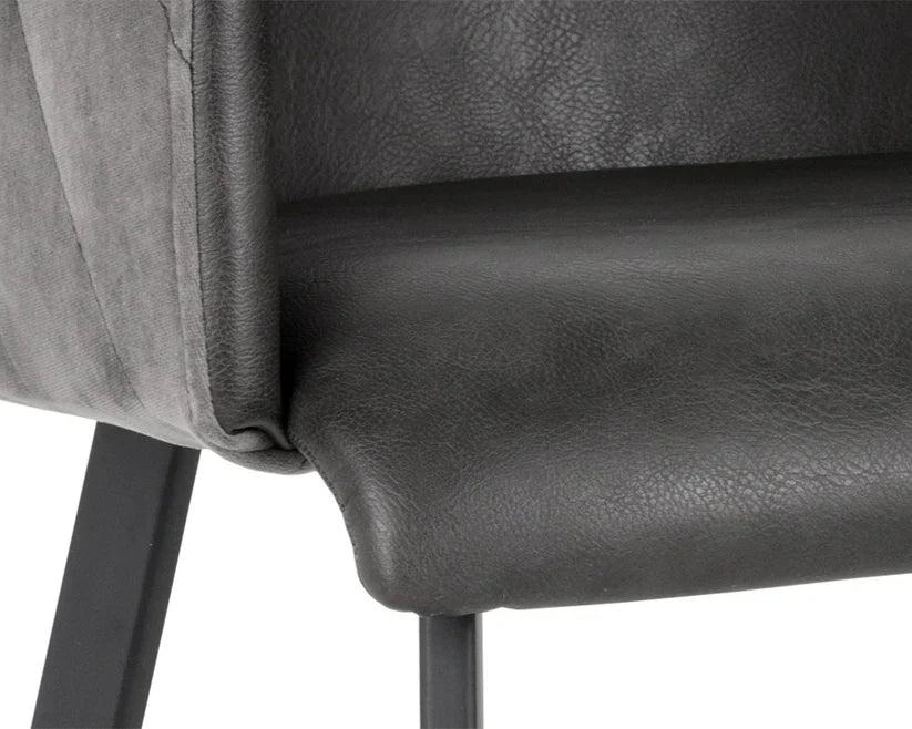 Griffin Leather Upholstered Modern Counter Stool