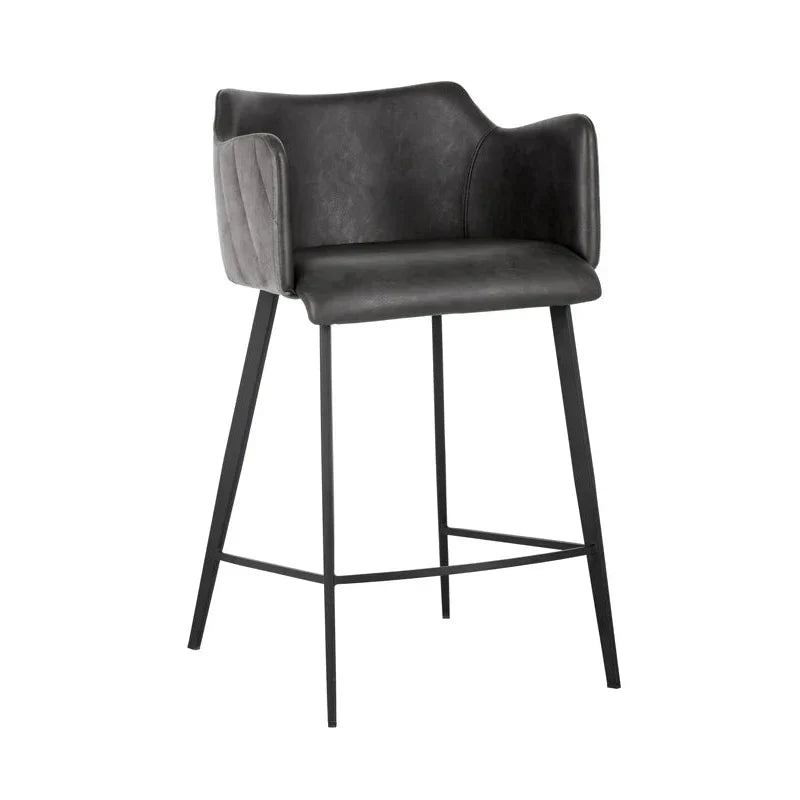 Griffin Leather Upholstered Modern Counter Stool