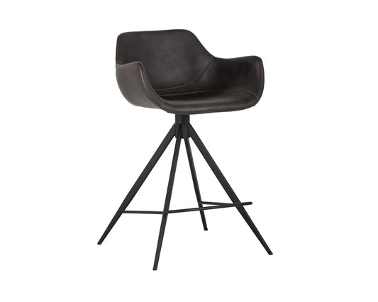 Owen Swivel Counter Stool - Town Grey 360 Degree Swivel