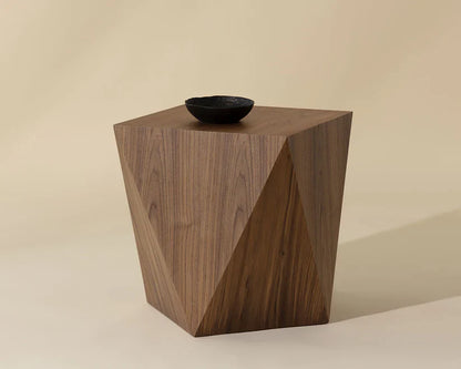 Timmons End Table By Sunpan Sleek Walnut Veneer Finish