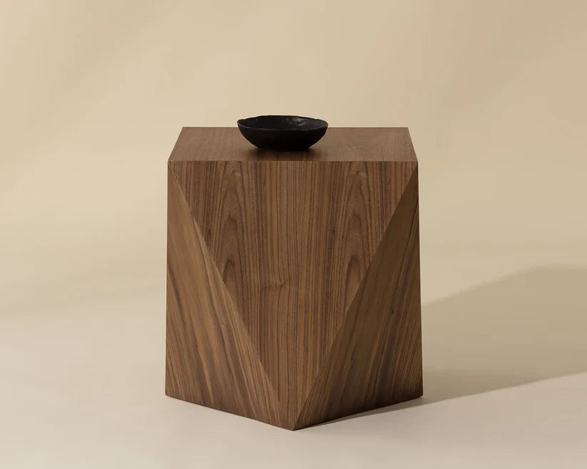 Timmons End Table By Sunpan Sleek Walnut Veneer Finish