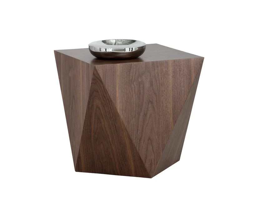 Timmons End Table By Sunpan Sleek Walnut Veneer Finish