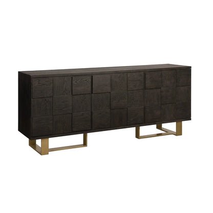 Lars Sideboard With Antique Brass Frame And Ample Storage