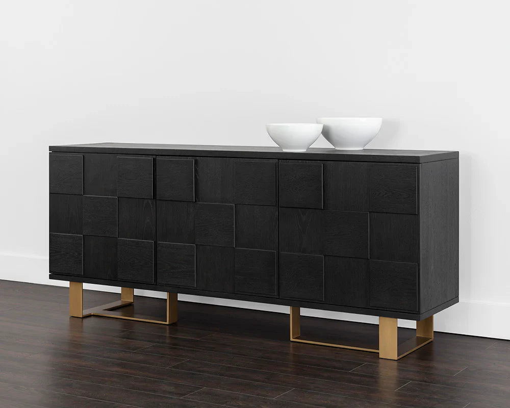 Lars Sideboard With Antique Brass Frame And Ample Storage