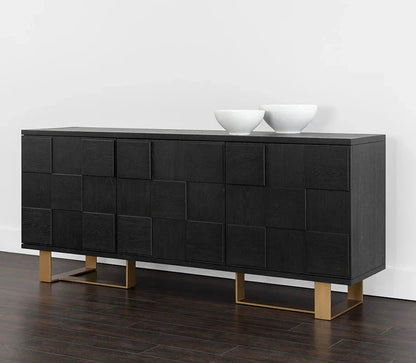 Lars Sideboard With Antique Brass Frame And Ample Storage