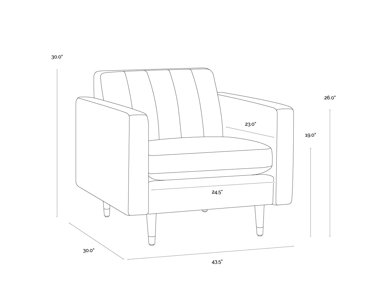 Yosi Fabric Upholstered Armchair