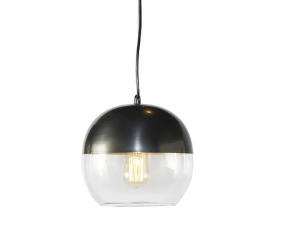 Palin Pendant Light Gunmetal Modern Clear Glass Fixture