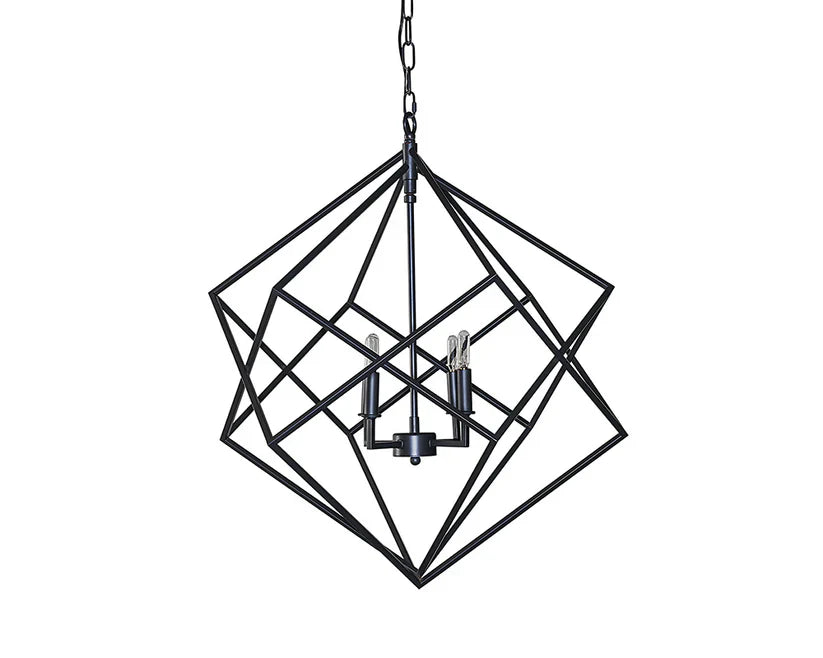 Malloy Chandelier Modern Black Geometric Pendant Light