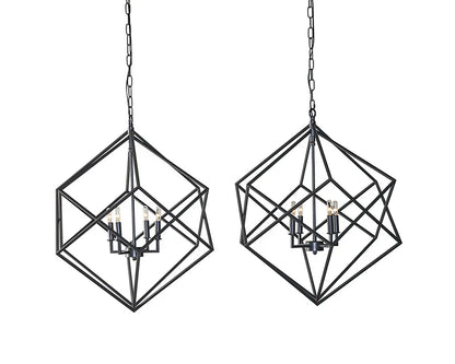 Malloy Chandelier Modern Black Geometric Pendant Light