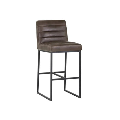 Spyros Leather Upholstered Barstool