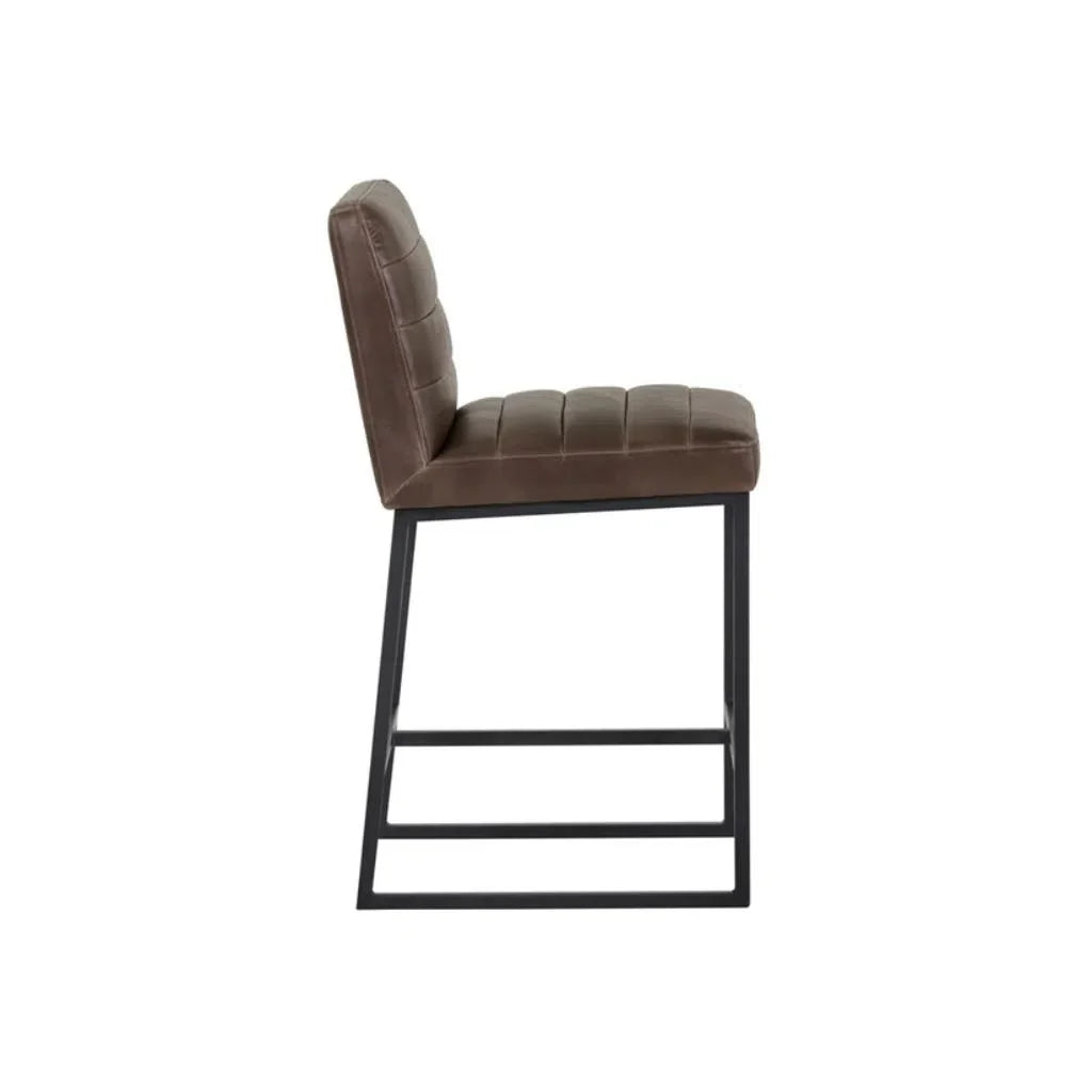 Spyros Leather Upholstered Counter Stool