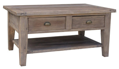 Irish Coast Two Drawers Wood Coffee Table