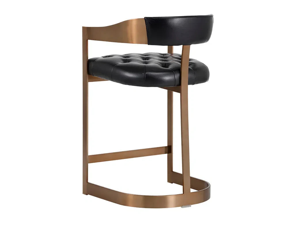 Beaumont Leather Upholstered Counter Stool