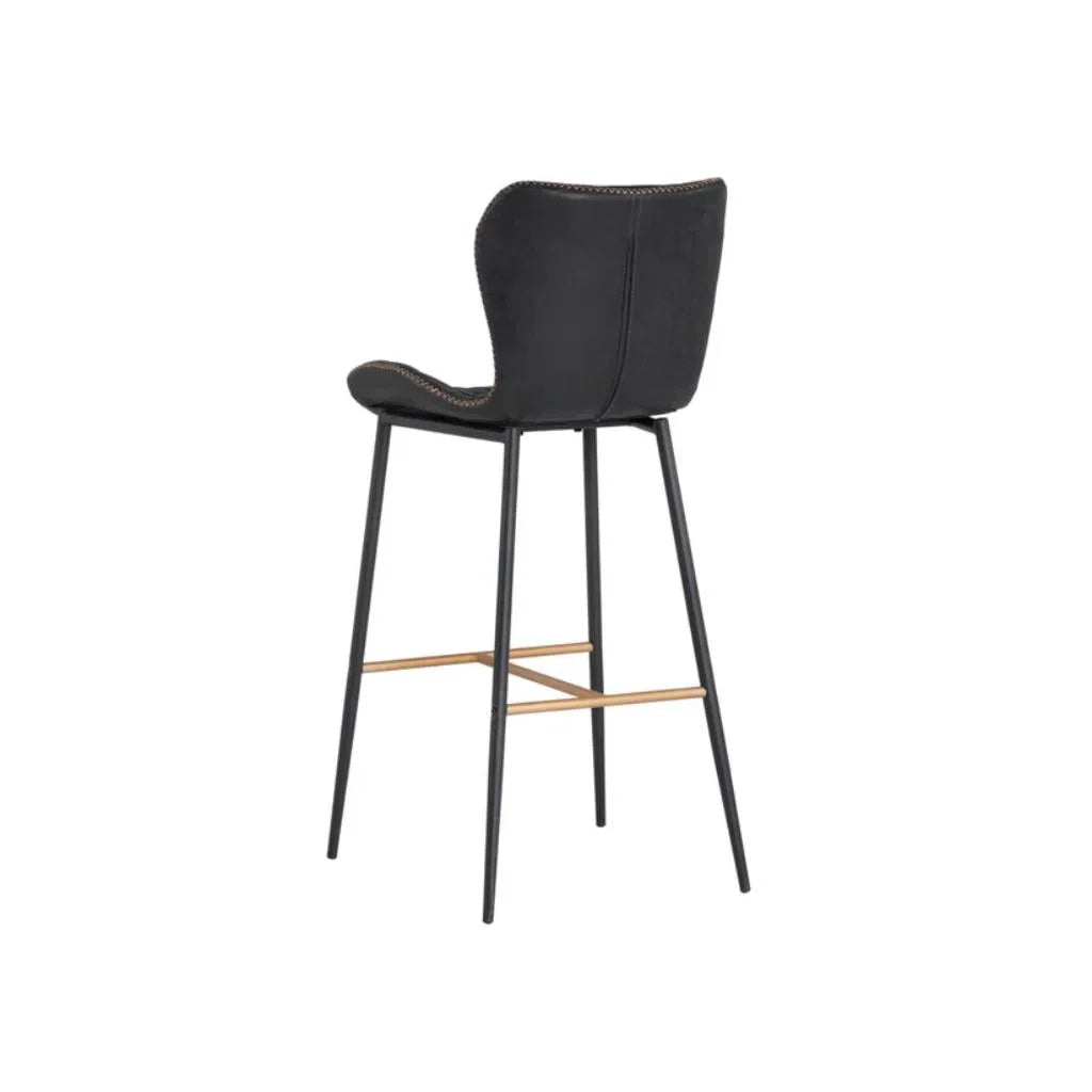 Lyla Leather Upholstered Stylish Barstool (Set Of 2)