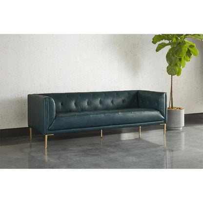 Westin Leather Upholstered Classic Sofa