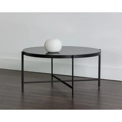 SUNPAN Willem Steel Based Round Coffee Table