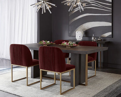 SUNPAN Nevin Fabric Armless Dining Chair 2PC