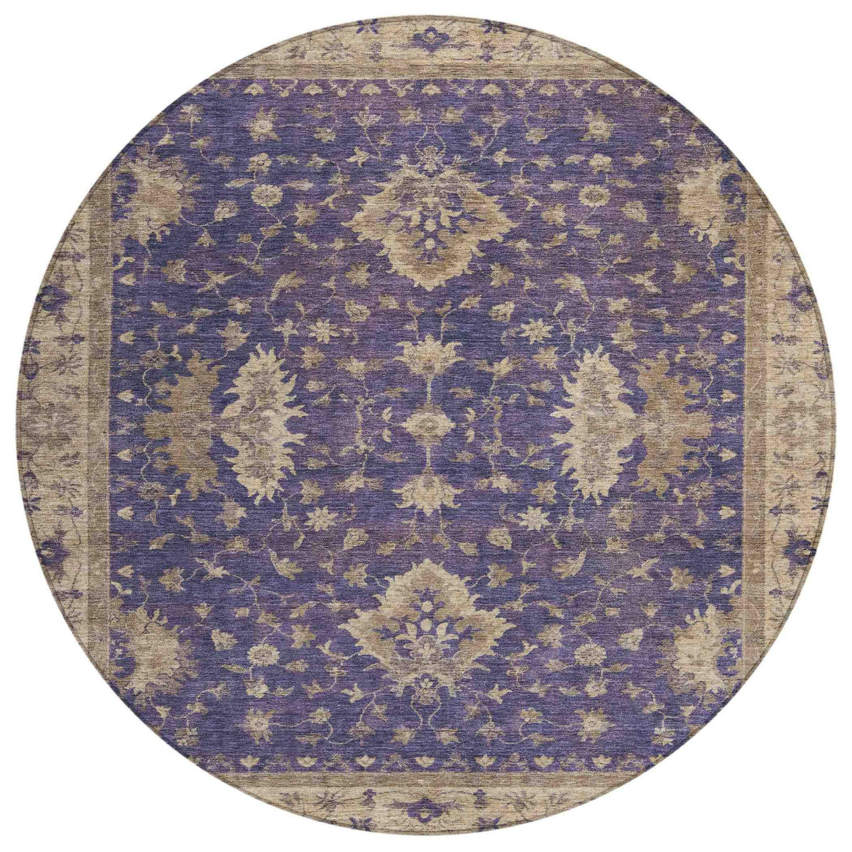 Iriaris Purple Washable Indoor-Outdoor Rug