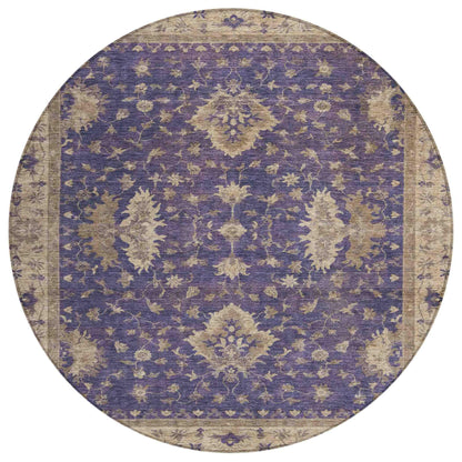 Iriaris Purple Washable Indoor-Outdoor Rug