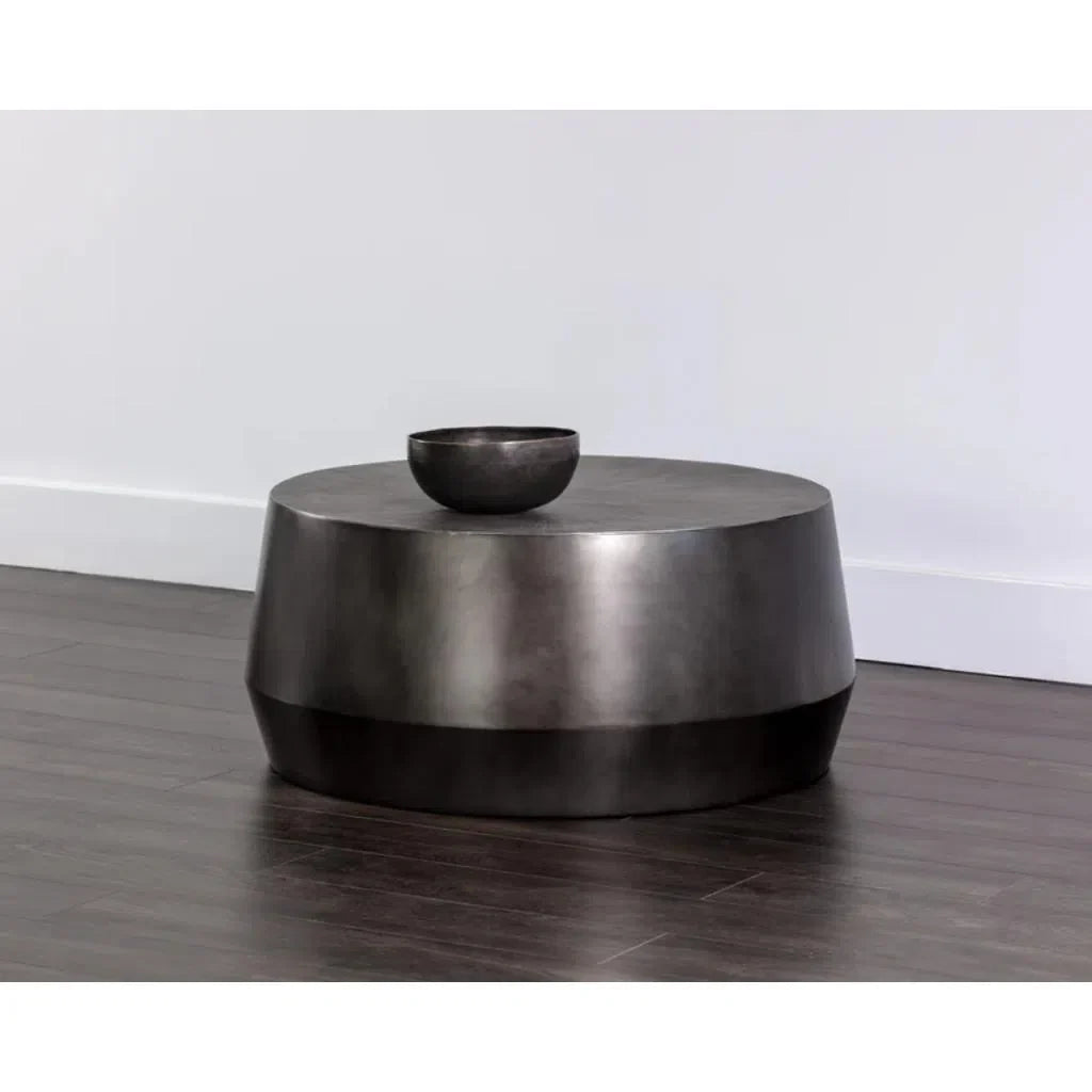 Creed Metal Drum Coffee Table