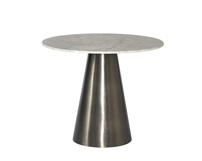 Damon Marble Top Steel Round Bistro Table