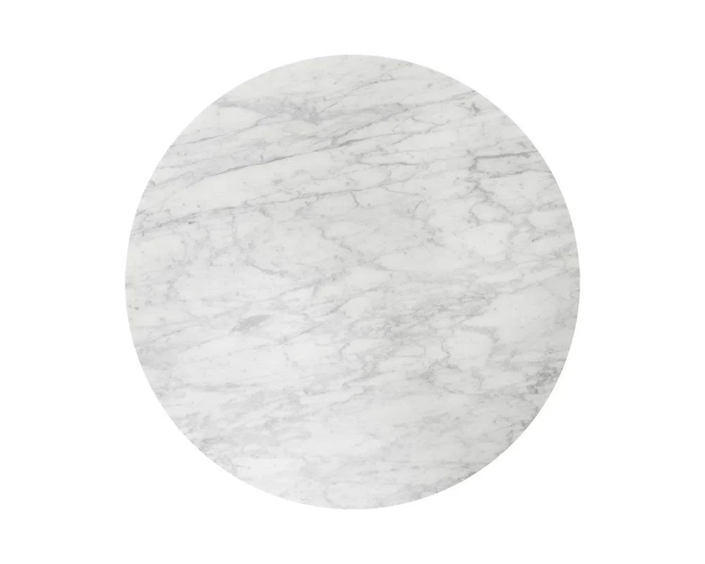 Damon Marble Top Steel Round Bistro Table