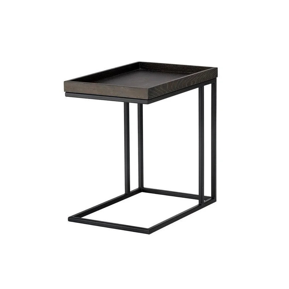 SUNPAN Arden C-Shaped Wooden Rectangular Side Table
