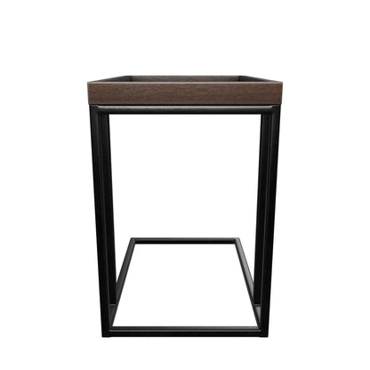 SUNPAN Arden C-Shaped Wooden Rectangular Side Table