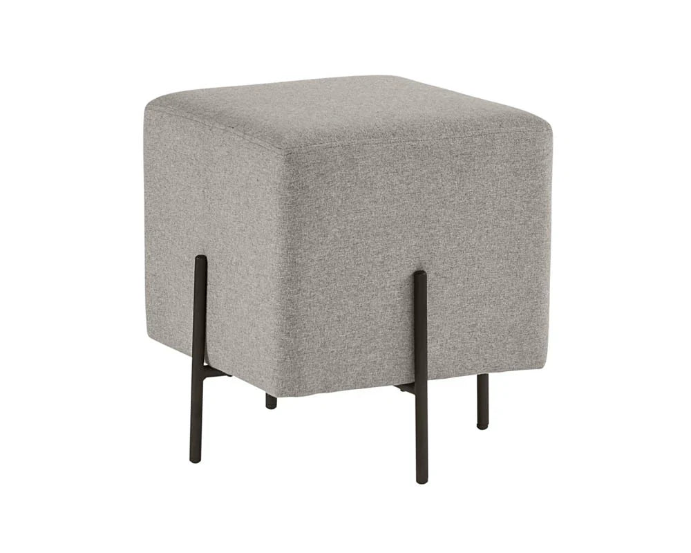 Heston Ottoman - Black - Durable & Easy To Clean