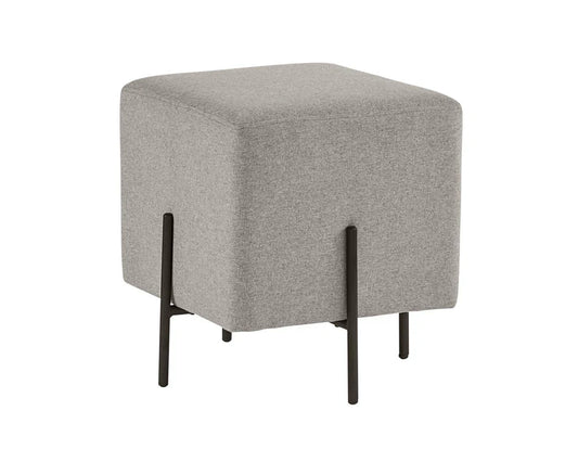 Heston Ottoman - Black - Durable And Easy To Clean Fabric