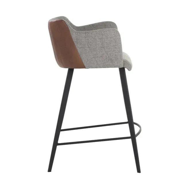 Griffin Leather Upholstered Modern Counter Stool