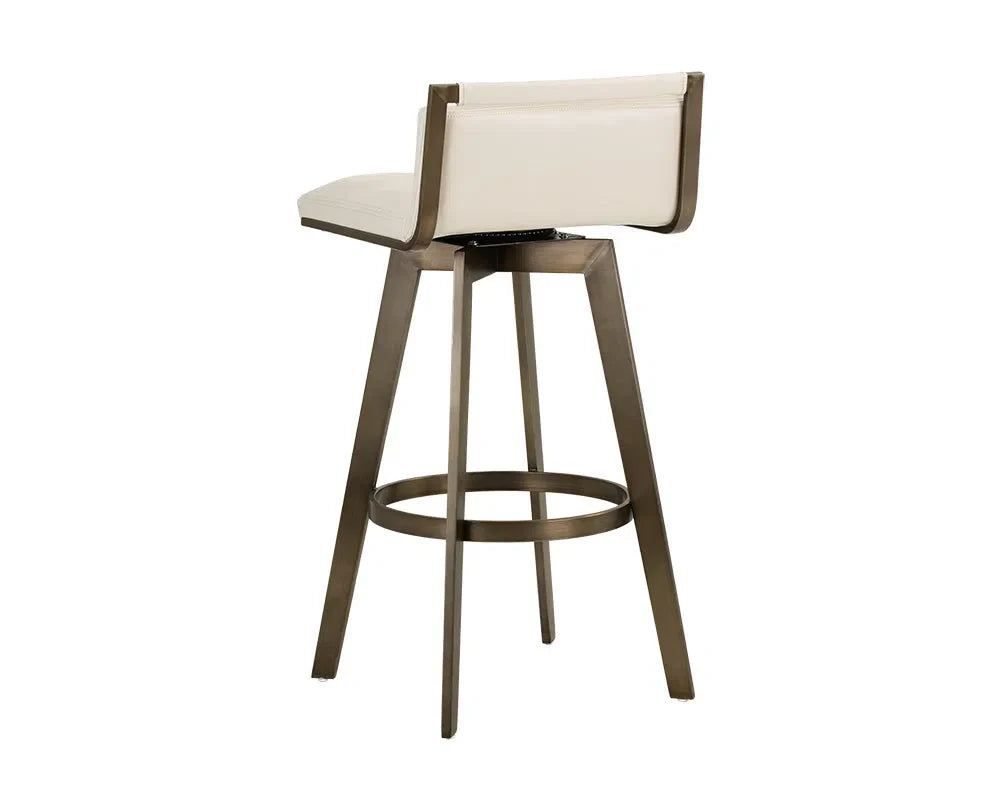 Arizona Leather Upholstered Swivel Barstool