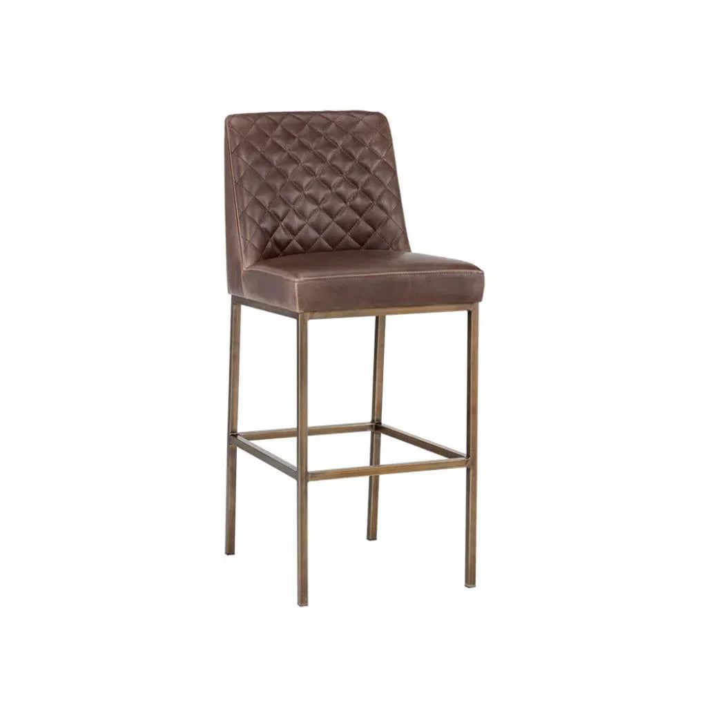 Leighland Leather Upholstered Classic Barstool