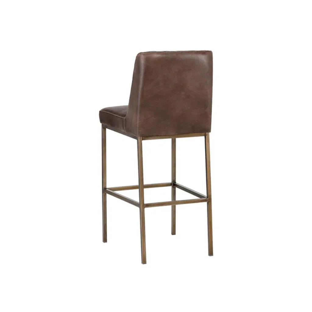 Leighland Leather Upholstered Classic Barstool