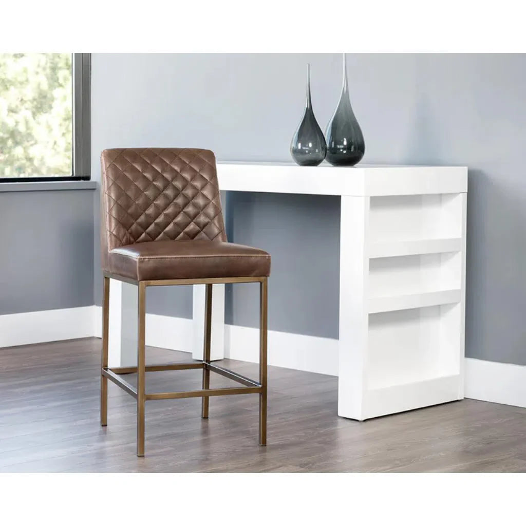 SUNPAN Leighland Leather Classic Counter Stool