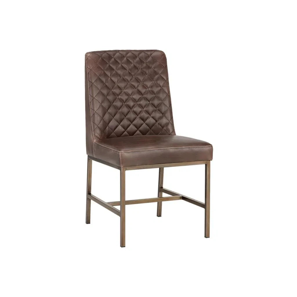 Leighland Leather Upholstered Armless Dining Chair (Set Of 2)