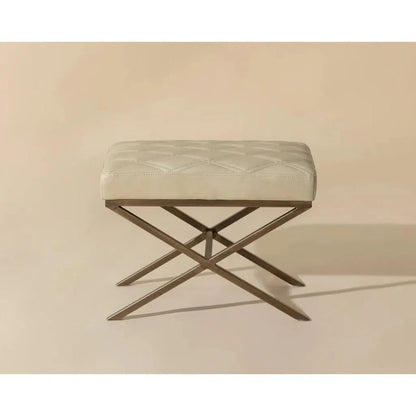 Wisconsin Leather Upholstered Stool