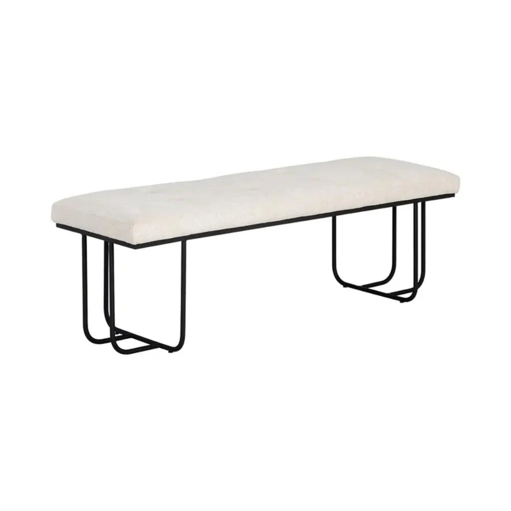 Maverick Leather Upholstered Stylish Backless Bench