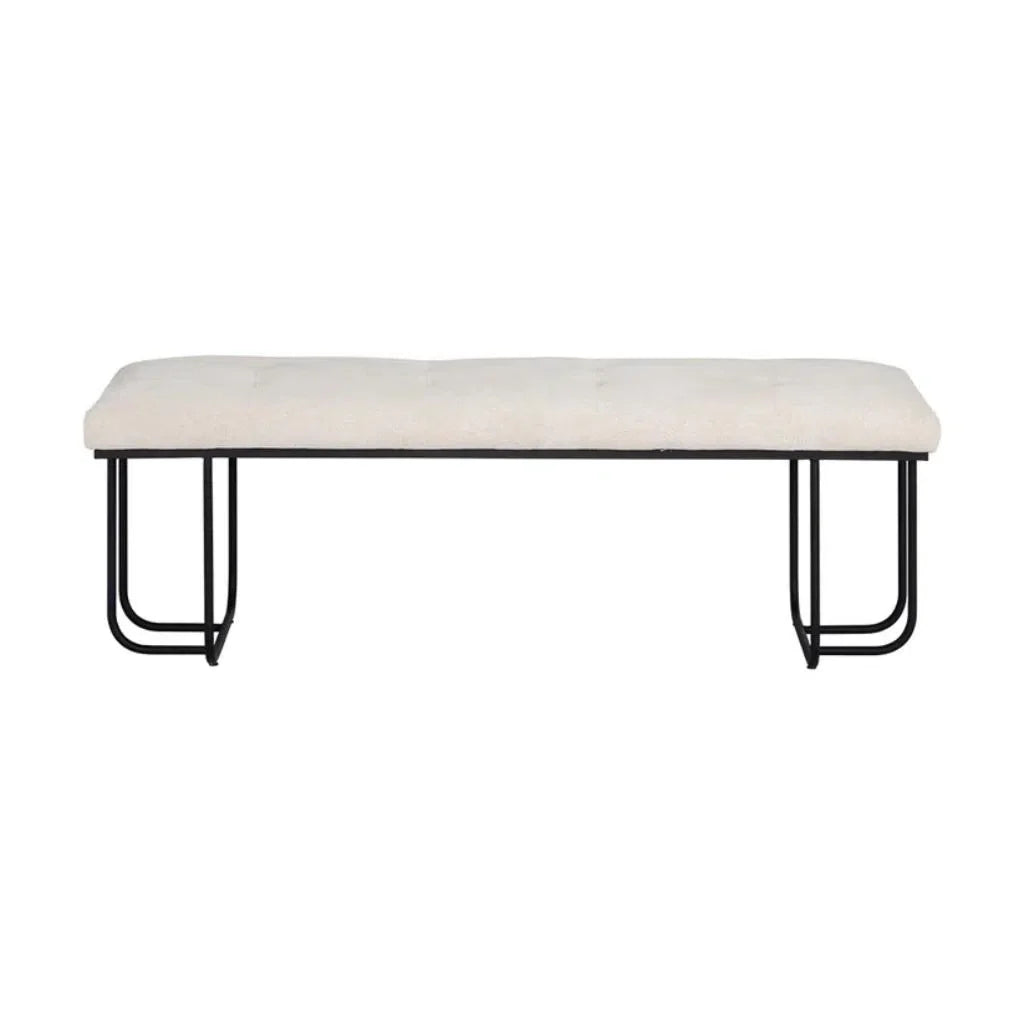 Maverick Leather Upholstered Stylish Backless Bench