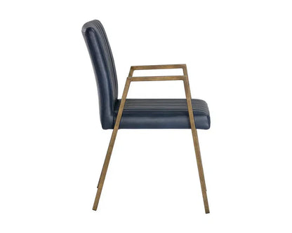 Homer Leather Upholstered Dining Armchair