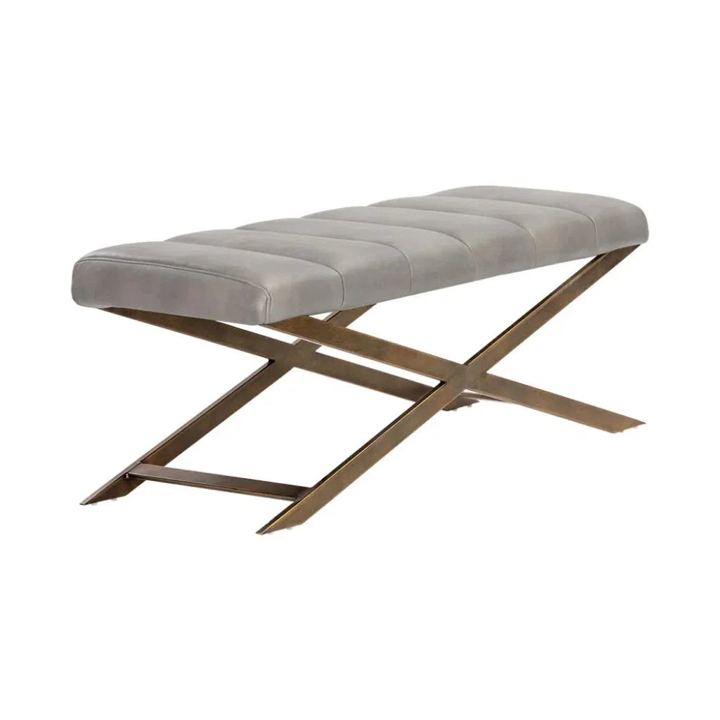 SUNPAN Kammi Leather Bedroom Bench