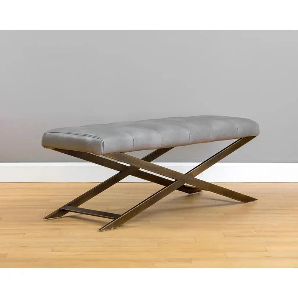 SUNPAN Kammi Leather Bedroom Bench