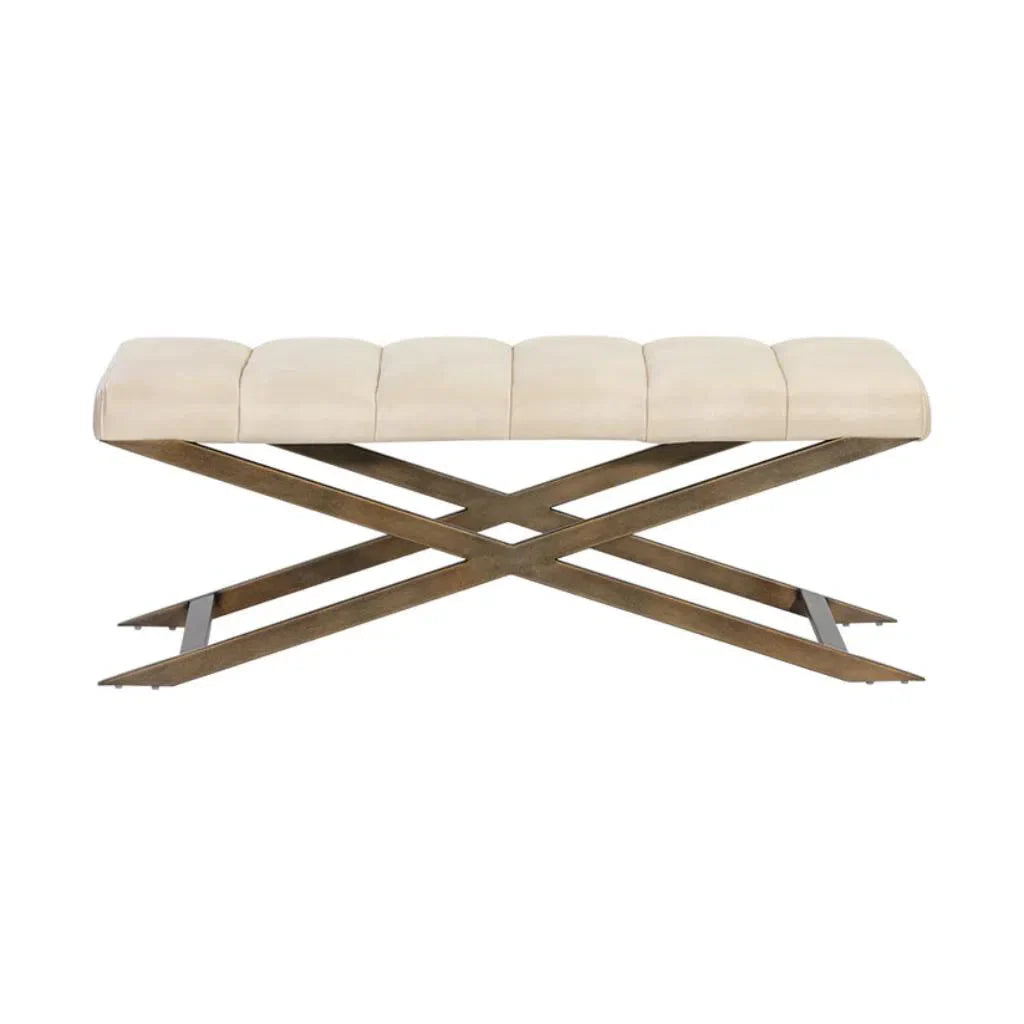 SUNPAN Kammi Leather Bedroom Bench
